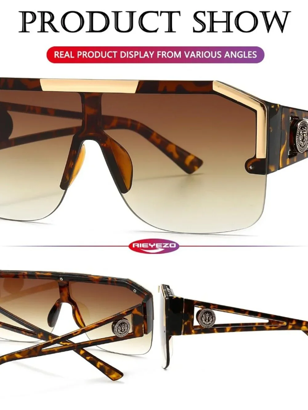 Unique Retro Inspired Oversized Sunglasses - Ideal Gift for Fashion Lovers